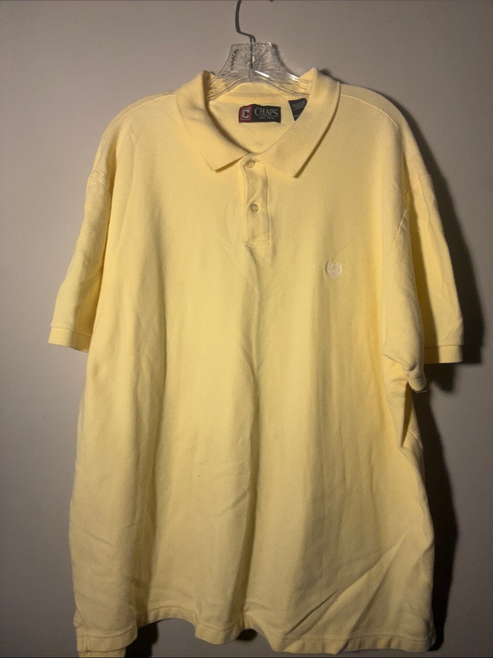 Chaps Men’s Pale Yellow Polo Shirt